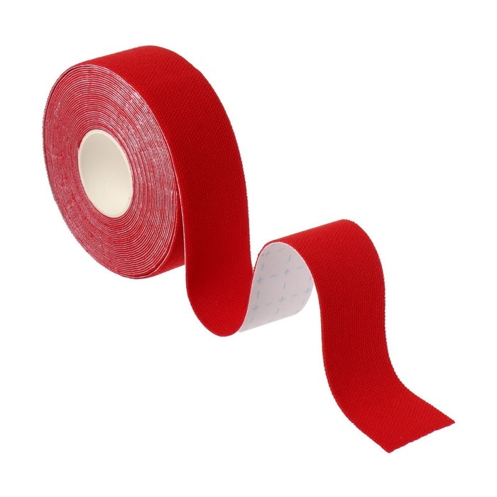 Кинезио - тейп, 2,5 см &times; 5 м, цвет красный