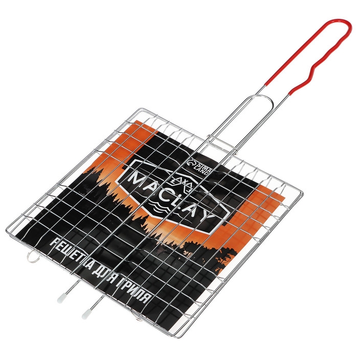 Решётка - гриль универсальная maclay, 21x21 см, хромированная сталь, для мангала