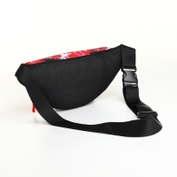 Сумка поясная детская на молнии, цвет красный/чёрный Сумка поясная детская на молнии, цвет красный/чёрный