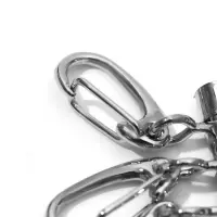 Основа для ключницы, 4 карабина, 34&times;50 мм, цвет серебряный