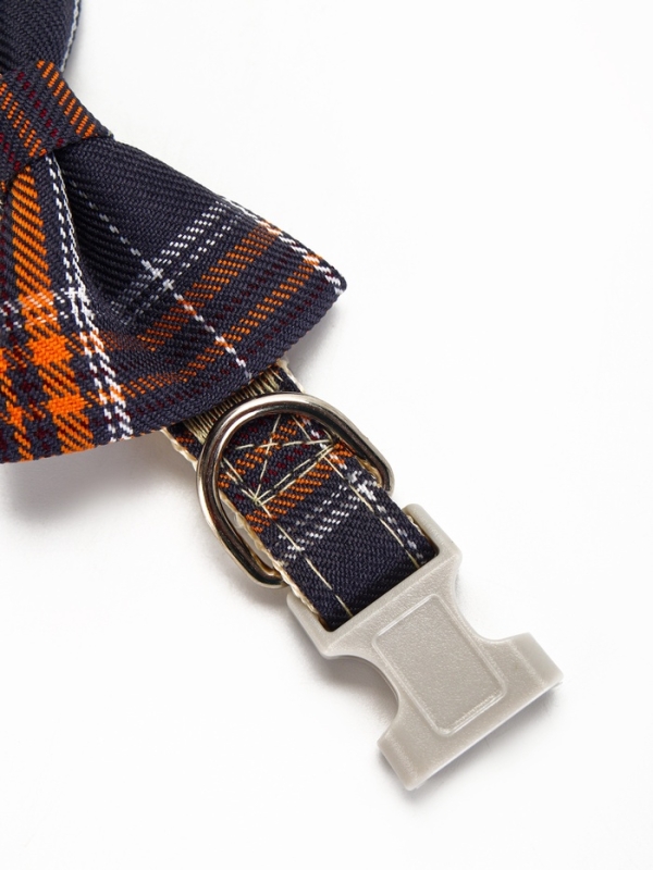 Ошейник Ошейник "Джентельмен в клеточку", 40 х 1,5 см, коричневый