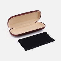 Футляр для очков на хлопушке, длина 16 см, цвет бордовый Футляр для очков на хлопушке, длина 16 см, цвет бордовый