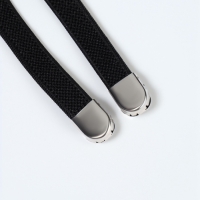 Шнурки с плоск сечением 8мм 100&plusmn;5см (пара) эласт с фикс черн пакет SS