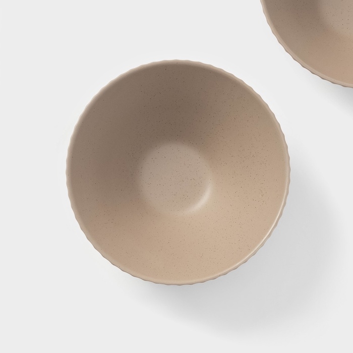 Салатники Magistro Jarwah Lausanne, 700 мл, 17,5&times;7,3 см, набор 2 шт, фарфор, бежевые