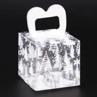 Коробка подарочная новогодняя складная ПВХ &laquo;Новый год&raquo; 5&times;5&times;5 см