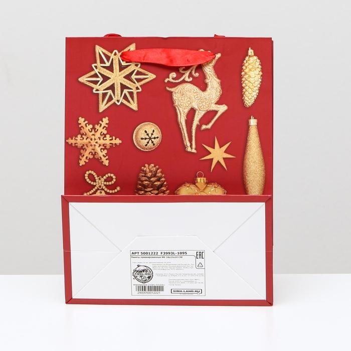 Пакет ламинированный Пакет ламинированный "Новогодний декор", 18 x 23 x 10 см