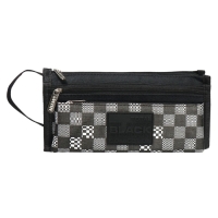 Пенал мягкий, 1 отделение, 100 х 210 х 75 мм, объёмный, deVENTE deVENTE TOTAL BLACK, с ручкой