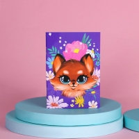 Подарочный набор для девочки «Лисенок», сумка, набор резинок, блокнот, тату Подарочный набор для девочки «Лисенок», сумка, набор резинок, блокнот, тату