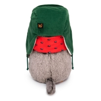 Мягкая игрушка «Басик» в двусторонней шапке и шарфе, 19 см Мягкая игрушка «Басик» в двусторонней шапке и шарфе, 19 см