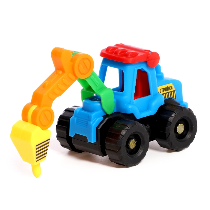 Набор тракторов «Весёлая стройка», инерционные, в наборе 6 шт., цвет МИКС Набор тракторов «Весёлая стройка», инерционные, в наборе 6 шт., цвет МИКС