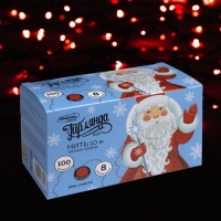 Гирлянда &laquo;Нить&raquo; 10 м, IP20, тёмная нить, 100 LED, свечение красное, 8 режимов, 220 В