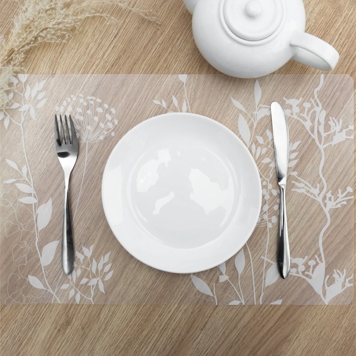 Салфетка сервировочная на стол &laquo;Укроп&raquo;, 42&times;28 см, прозрачная