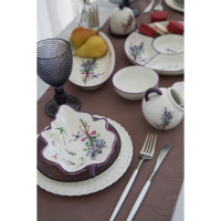 Блюдо сервировочное Доляна &laquo;Лаванда&raquo;, 21&times;15&times;4,5 см, цвет белый