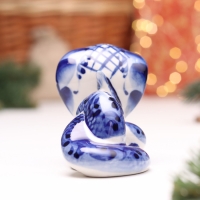 Сувенир "Змея", №19, гжель, 12 см