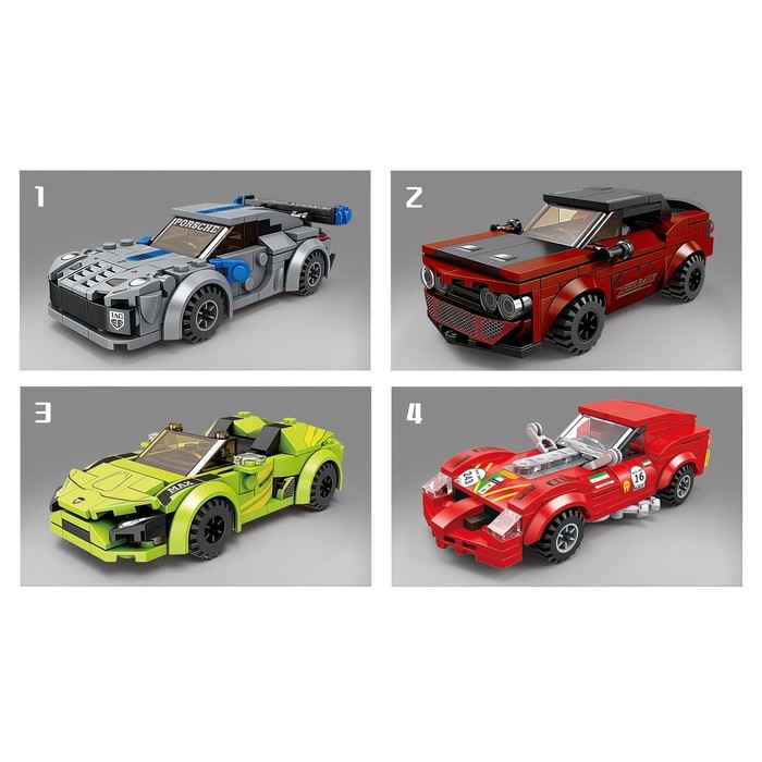 Конструктор «Гонка. Спорткар», 163 детали Конструктор «Гонка. Спорткар», 163 детали