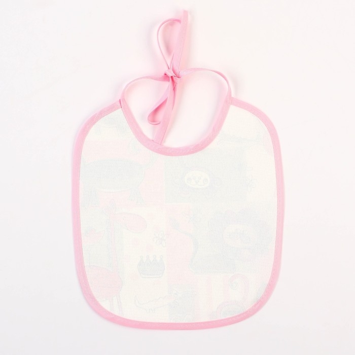 Нагрудник из нетканого полотна с ПВХ покрытием «Мультики», цвет розовый, р-р. 20х22см Нагрудник из нетканого полотна с ПВХ покрытием «Мультики», цвет розовый, р-р. 20х22см