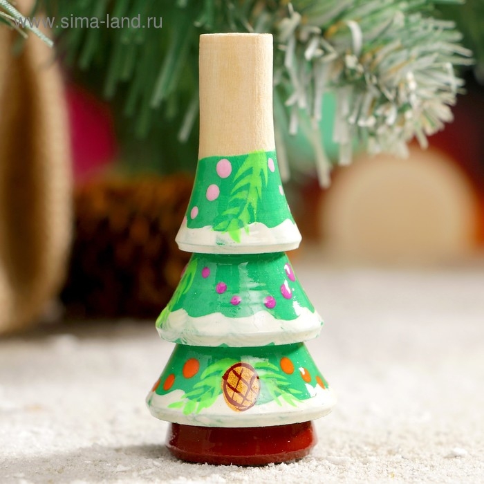 Свистулька &laquo;Ёлочка&raquo;, 3х7 см, микс, ручная роспись
