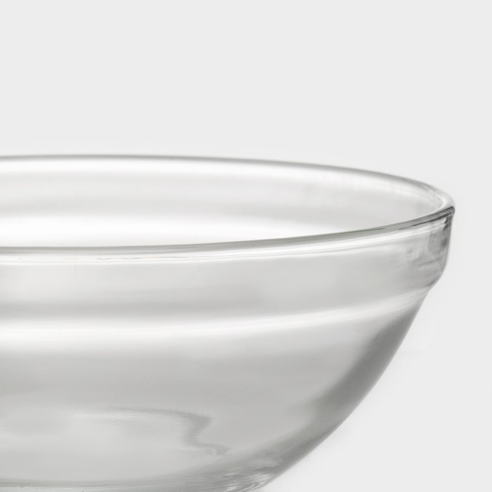 Салатники Доляна &laquo;Классика&raquo;, с крышками, набор 5 шт.: 900 /500/350/200/130 мл, стекло, зелёные