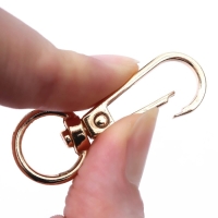 Карабин металлический, 48 &times; 18 мм / 13 &times; 2,2 мм, 5 шт, цвет золотой