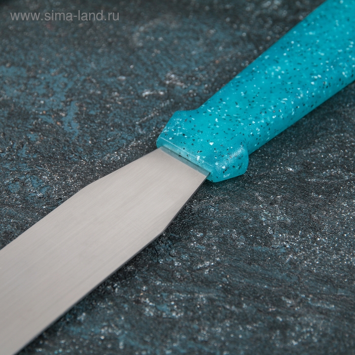 Кондитерская лопатка - палетка прямая &laquo;Космос&raquo;, 27 см, рабочая часть 15 см, цвет бирюзовый