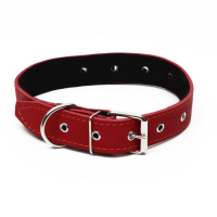 Ошейник кожаный на синтепоне, безразмерный, 71 х 3,5 см, ОШ 29-62 см, красный Ошейник кожаный на синтепоне, безразмерный, 71 х 3,5 см, ОШ 29-62 см, красный