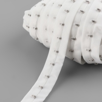 Тесьма с крючками, 27 мм × 45 ± 1 м, цвет белый Тесьма с крючками, 27 мм × 45 ± 1 м, цвет белый