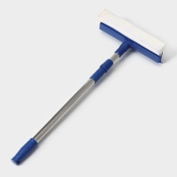 Щётка для окон Доляна, телескопическая стальная ручка 46(76) см, сгон 20 см, насадка поролон 20&times;8 см