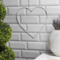 Светодиодная фигура &laquo;Сердце&raquo; 28 &times; 28 см, металл, батарейки ААх2 (не в комплекте), свечение тёплое белое