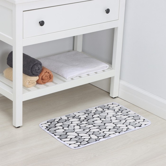 Коврик для ванной и туалета Доляна &laquo;Галька&raquo;, 40&times;60 см