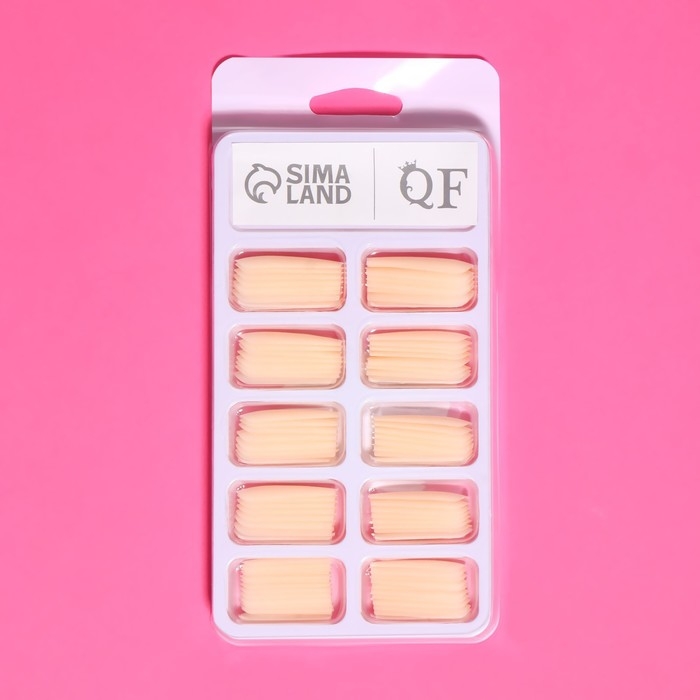 Накладные ногти &laquo;Base&raquo;, 100 шт, в контейнере, цвет бежевый