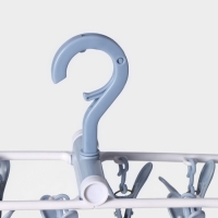 Сушилка для белья подвесная складная, 12 прищепок, 37&times;11&times;18 см, цвет серый