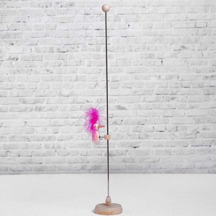 Игрушка &laquo;Цветной дятел на стволе&raquo;, цвета МИКС