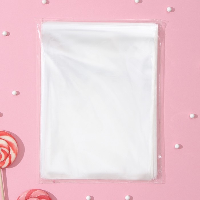Набор пакетиков для упаковки леденцов, 100 шт, 12,5&times;17 см, цвет прозрачный