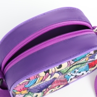 Сумка детская для девочки на молнии, цвет фиолетовый