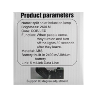 Светодиодный прожектор на солнечной батарее 20 Вт, выносная панель, 15 × 13 × 7 см, 6500К Светодиодный прожектор на солнечной батарее 20 Вт, выносная панель, 15 × 13 × 7 см, 6500К