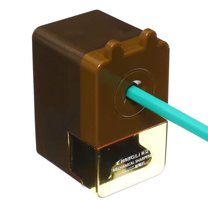 Точилка механическая с контейнером Классика Золото