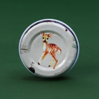 Новогодняя Свеча новогодняя в железной банке &laquo;Новый год: Олененок&raquo;, аромат карамель, диам. 4,8 см