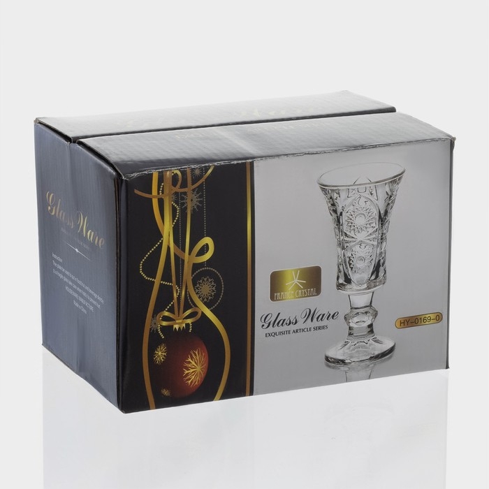 Набор рюмок стеклянных «Ледяная звезда», 35 мл, 10,5×5 см, 6 шт Набор рюмок стеклянных «Ледяная звезда», 35 мл, 10,5×5 см, 6 шт