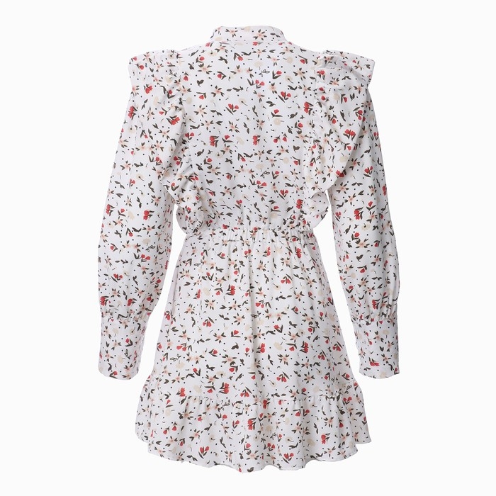 Платье женское с рюшами MIST, размер 48, белый Платье женское с рюшами MIST, размер 48, белый