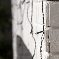 Гирлянда &laquo;Бахрома&raquo; 3 &times; 0.5 м, IP20, тёмная нить, 80 LED, свечение синее, 8 режимов, 220 В