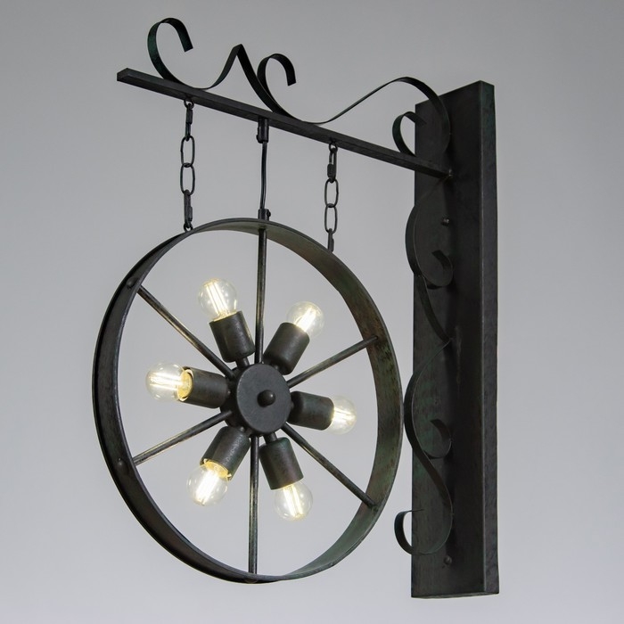 Бра "Топпер" 6хЕ27 40Вт черный 65х12,5х52см