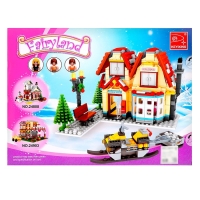 Конструктор &laquo;Новый год. Домик со снегоходом&raquo;, 597 деталей