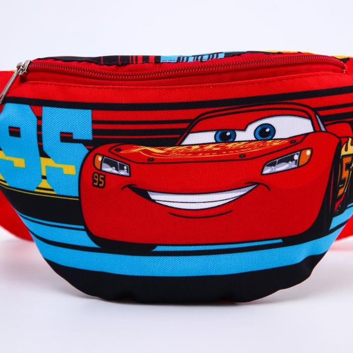 Сумка поясная детская, 25х6х13 см, Тачки