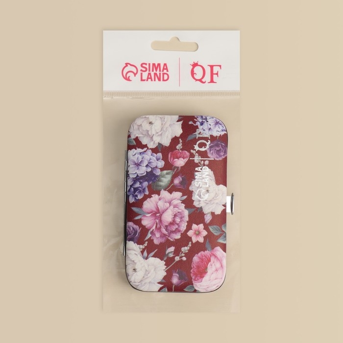 Набор маникюрный «Цветочная рапсодия», 7 предметов, в футляре, разноцветный Набор маникюрный «Цветочная рапсодия», 7 предметов, в футляре, разноцветный