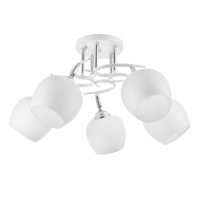 Люстра "Ава" 5хЕ27 40Вт бело-хромовый 58х58х27 см BayerLux Люстра "Ава" 5хЕ27 40Вт бело-хромовый 58х58х27 см BayerLux