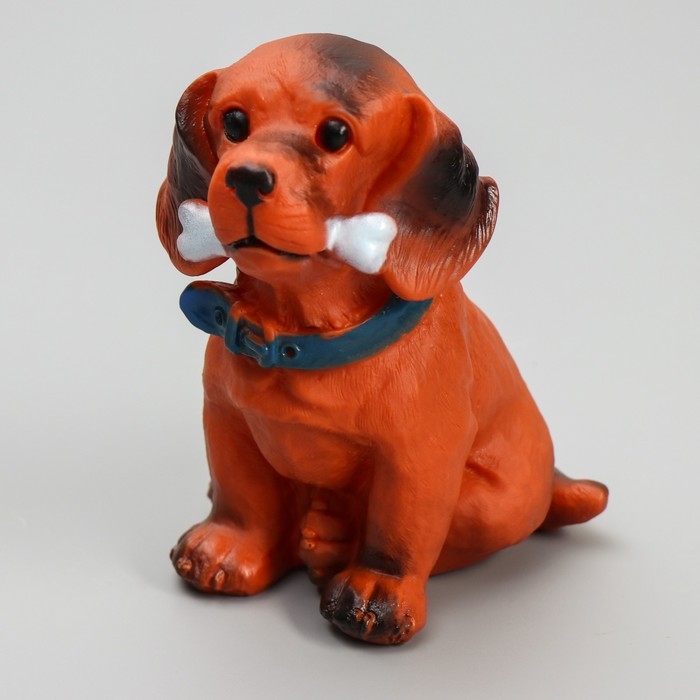 Игрушка пищащая большая Игрушка пищащая большая "Пёс с косточкой" для собак, 15 см