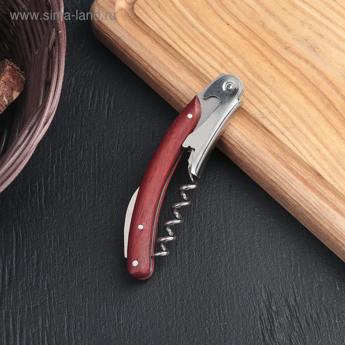 Штопор для вина складной &laquo;Древо&raquo;, 10,5 см, цвет коричневый