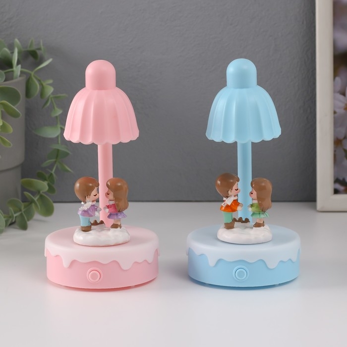 Сувенир пластик свет Сувенир пластик свет "Парочка малышей тянутся друг к другу" МИКС 8х8х16 см