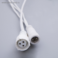 Гирлянда &laquo;Нить&raquo; 10 м, IP65, УМС, белая нить, 100 LED, свечение мульти, 220 В