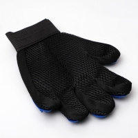 Перчатка - щетка для шерсти на правую руку с удлиненными зубчиками, синяя Перчатка - щетка для шерсти на правую руку с удлиненными зубчиками, синяя